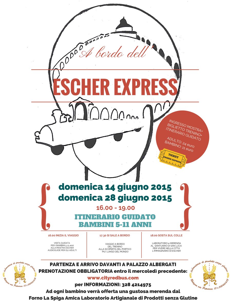 cityredbus's tweet photo. Domenica 14 Giugno torna #Escher #Express prenota http://t.co/Uhk5rdcWEu @BolognaWelcome @Twiperbole @TourismusER http://t.co/1AqmuY4tPu