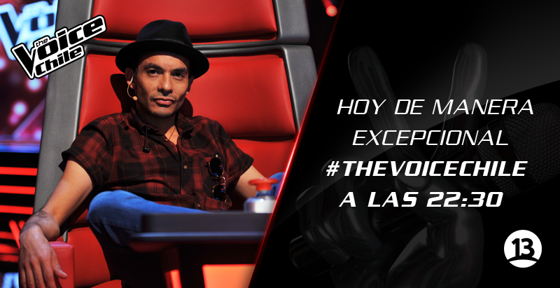 canal13's tweet photo. De manera excepcional y por el inicio de la #CopaAmérica hoy 22:30 nuevo capítulo de #TheVoiceChile. No se lo pierdan http://t.co/OMPfEUtSZQ