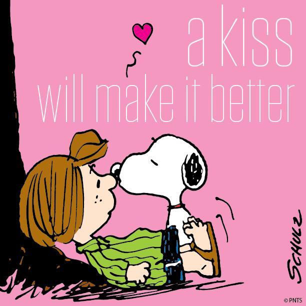 PEANUTS on Twitter: "A kiss will make it better. 💋 http://t.co/oeFCEZXGub"