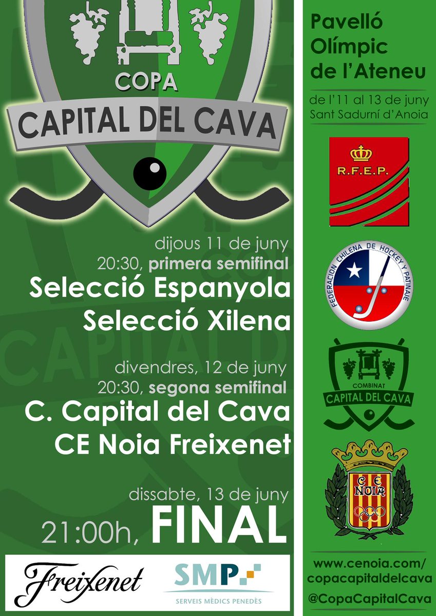 De dijous a dissabte tens una cita amb l'hoquei. Vine a l'Olímpic de l'Ateneu! #okCapitalDelCava #oklliga #okcat