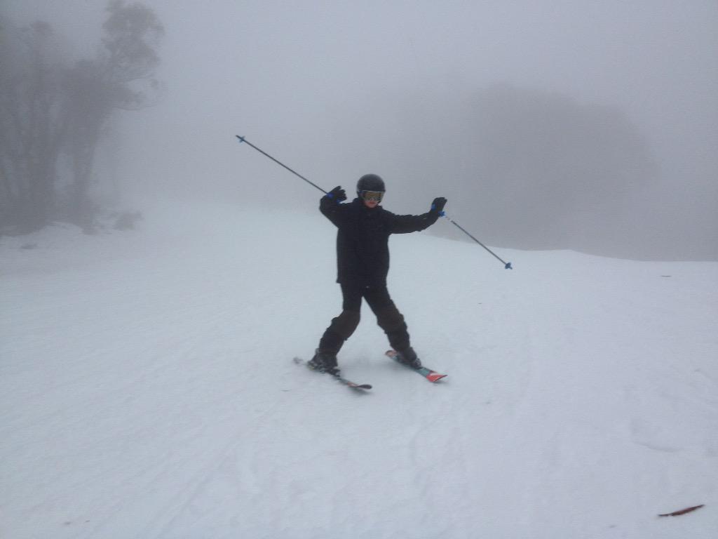 cropmad's tweet photo. Teachers decided today pupil free so we escaped #FallsCreek2015 #firsttimefun #wearydad http://t.co/oiPO4MMyZd