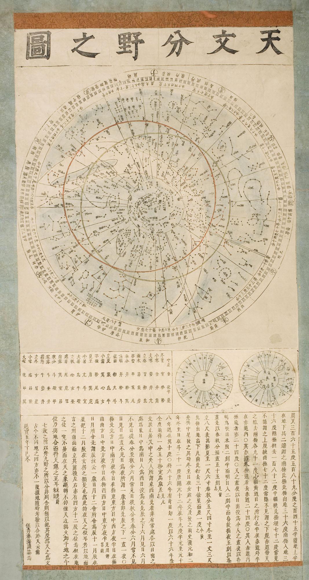 Spacemanship 江戸時代の星図では中国の星座 名が使われていました 画像は貞享暦の完成前に渋川春海が記した 天文分野之図 1677年 国立天文台蔵 占い色も強く 実在しない星座も描かれています 別図左側の 器府 など Http T Co Amajt4opfe Twitter