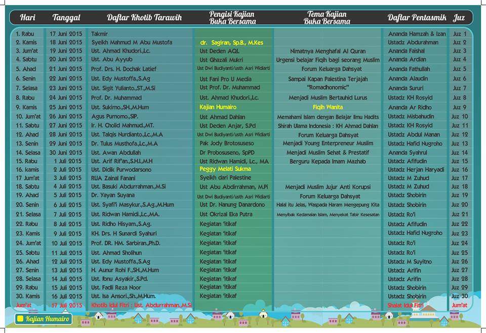 arif1anto's tweet photo. Jadwal khatib tarawih #masjid Nurul Asri Jogja. #kajian #ramadhan http://t.co/VqeCgoowBG