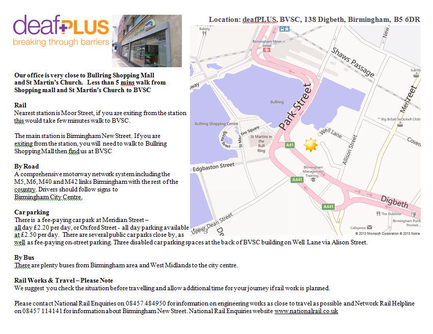 Do you want to attend to the deafPLUS events for the Health and Wellbeing presentation at BVSC? See poster attached