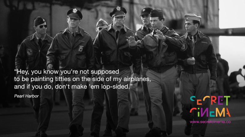 "Hey, you know you're not supposed to be painting titties on the side of my airplanes..." - #PearlHarbor #film