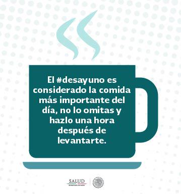 SSalud_mx's tweet photo. ¡El #desayuno es considerado el alimento más importante del día! http://t.co/viP9ZYvRvi