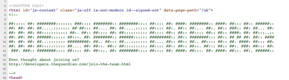DigivoUK's tweet photo. Great recruitment tactic from @guardian! http://t.co/nrOX07IzbG