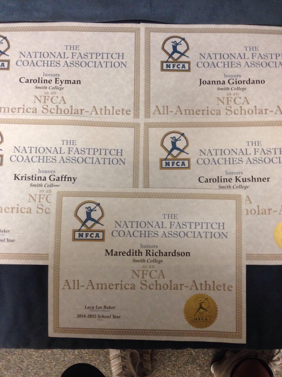 Congrats to our softballers on their <a href="/NFCAorg/">National Fastpitch Coaches Association</a> All America Scholar Athlete selection! <a href="/SmithPioneers/">Smith Athletics</a>