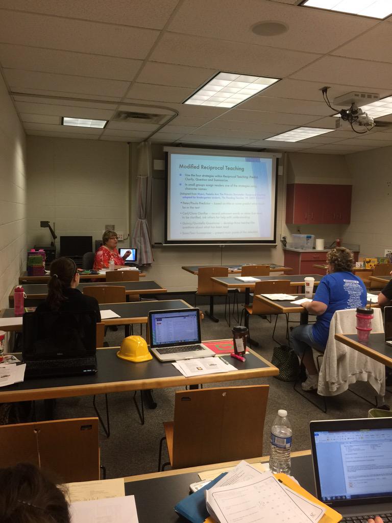 SummerAcad's tweet photo. Peggy Zimmerman shares modified reciprocal teaching nonfiction strategies for PreK-K teachers.#r14sla http://t.co/vGmoJSzFPU
