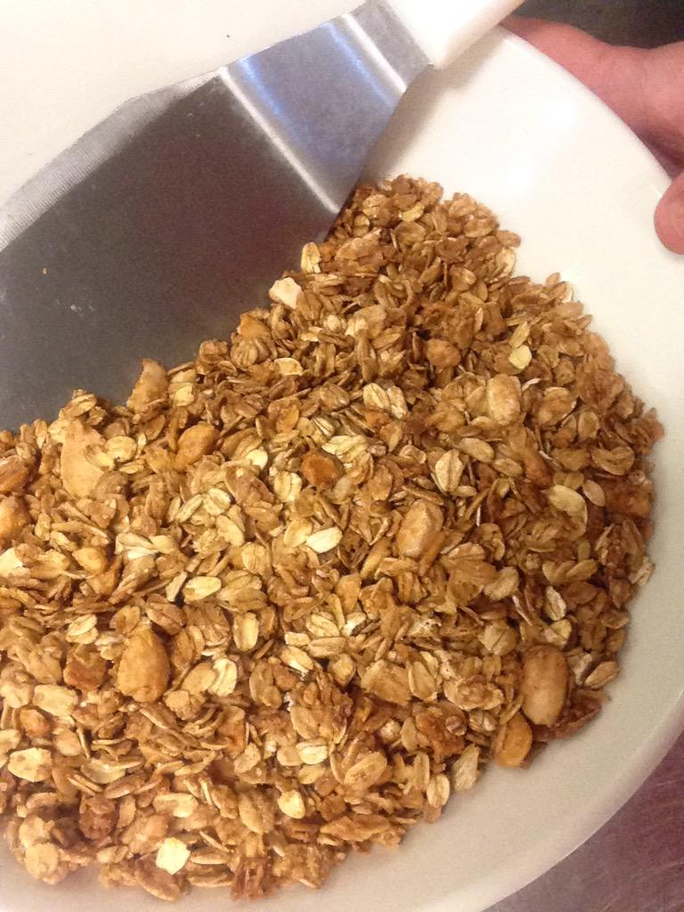 pepperatcamp's tweet image. Homemade granola as part of breakfast for Texlake. #kitchenthings #camplife