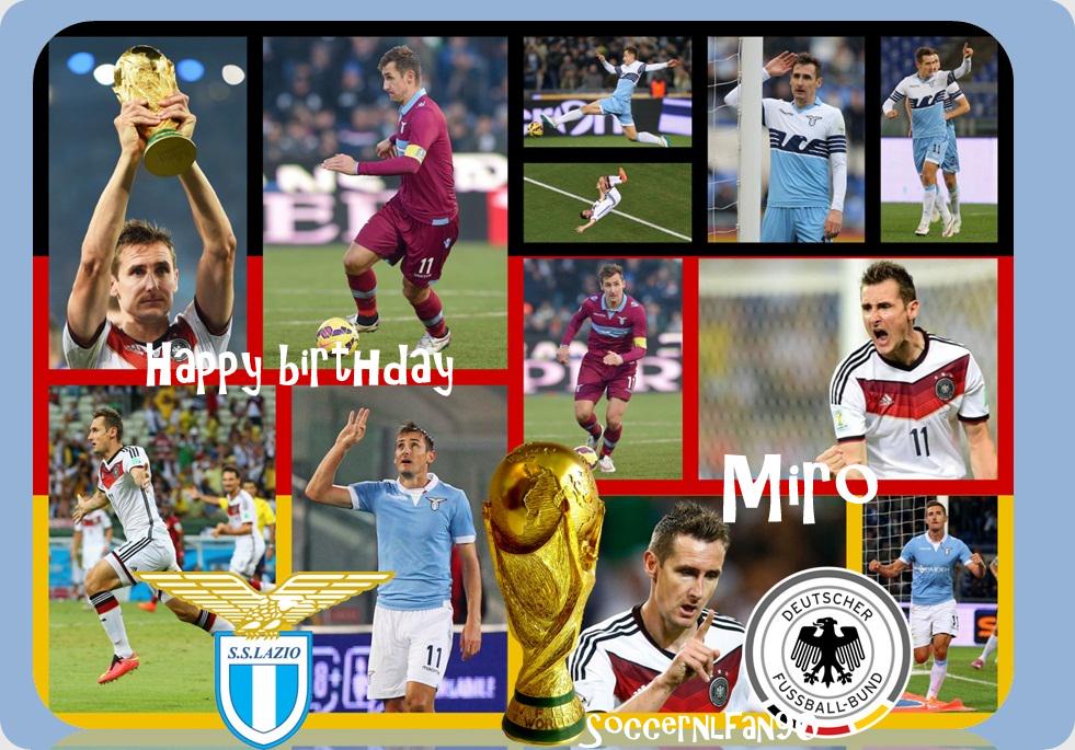 Happy birthday to one if my favorite german footballers and topscorer Miroslav Klose :D.
Wish him a great day. 