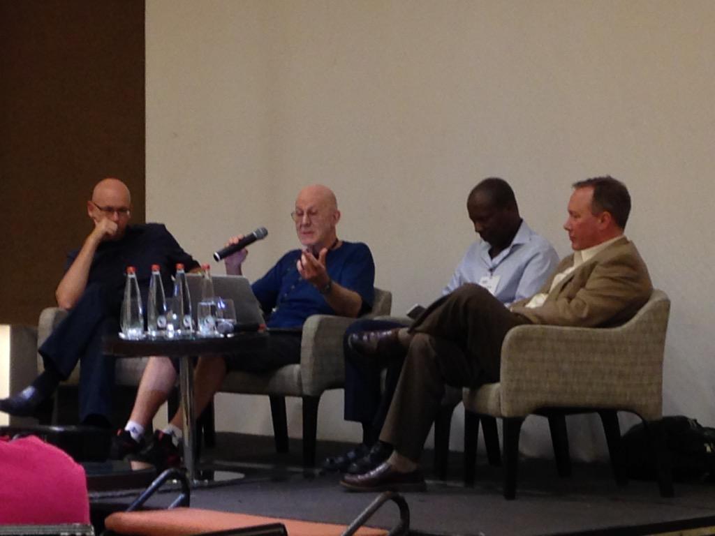 HeliFromFinland's tweet photo. A panel going on at #ilOUGTechDays . @BrynLite making us laugh :-) http://t.co/25je3emkMZ