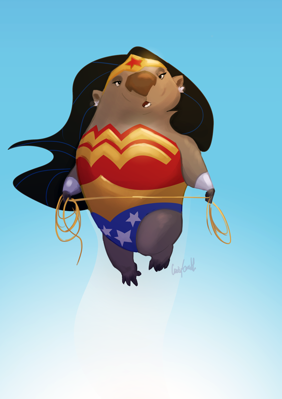 CorsDraws's tweet photo. #Sketch_Dailies! #MASHUPWEEK! #WONDERWOMBAT! @Sketch_Dailies http://t.co/g1SaDRhKT0
