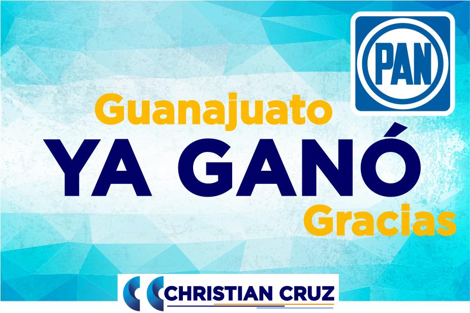 christiancruzmx's tweet photo. ¡Gracias por la confianza Guanajuato! @AccionNacional seguirá trabajando por ustedes y sus familias #CC http://t.co/wmPhwsRvdL