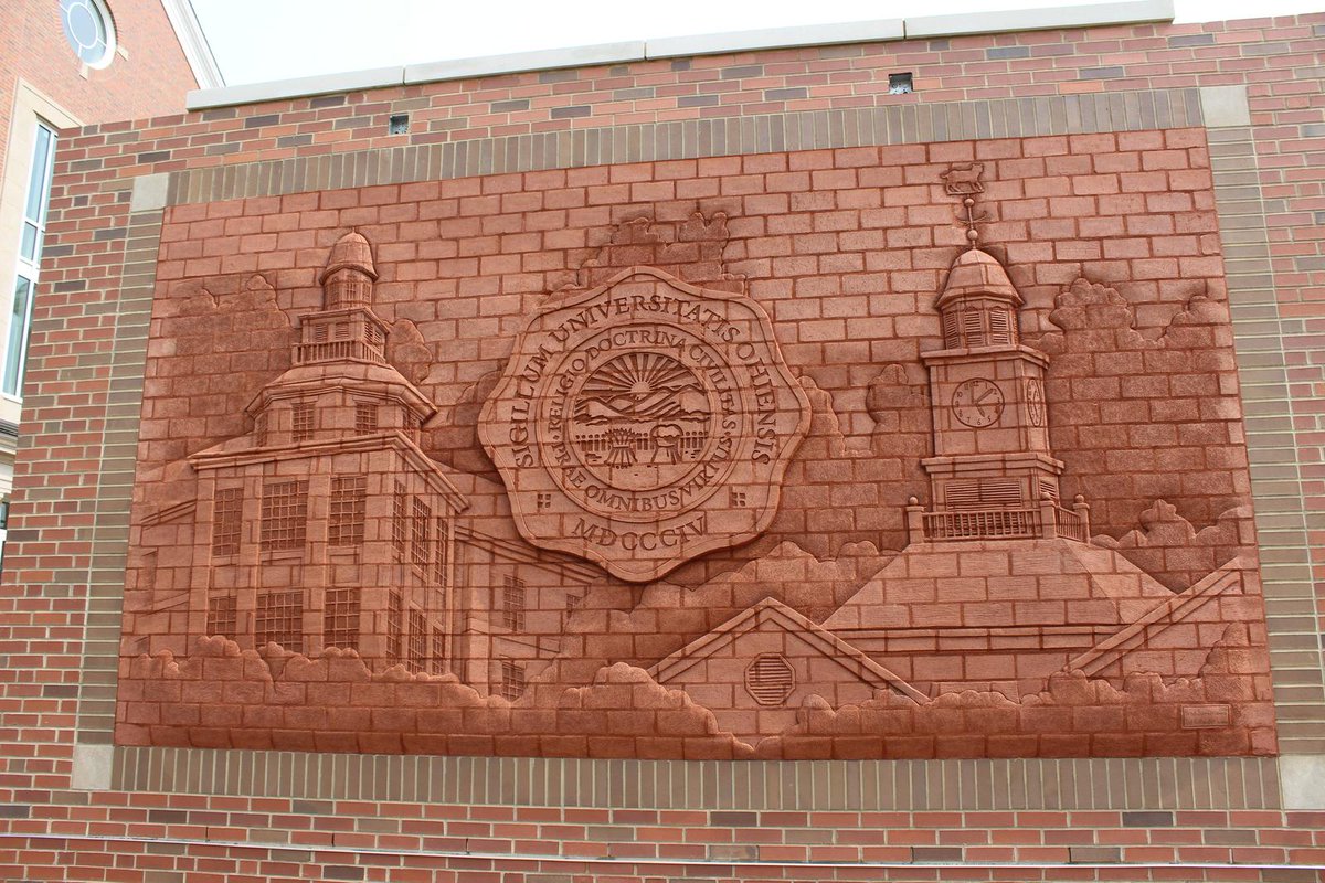 housingdirector's tweet photo. The other side of the amazing @ohiou brick sculpture on the south side of the Phase I project.  #ohioubuilds http://t.co/dUBb1wMwJj