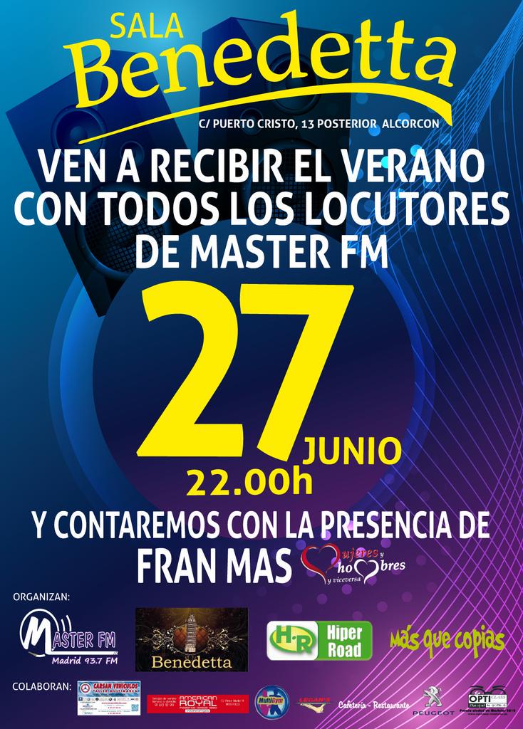 masterfm_es's tweet photo. Ya no hay vuelta atrás, ya esta el primer fieston de Master FM para este verano. ¡¡ COMPARTE !! http://t.co/o8uWmm4Z6n