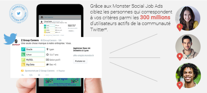 jibea's tweet photo. Monster #SocialJobAds diffuse vos offres sur Twitter en ciblant les profils http://t.co/YEpkGK9LMl #ProgrammatiqueRH http://t.co/tOl5ZuI8oW