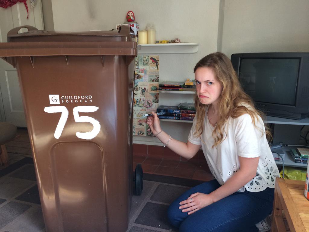 HCooperDean's tweet image. When your garden waste bin gets stolen by a neighbour it&apos;s time to take drastic actions #surreyproblems