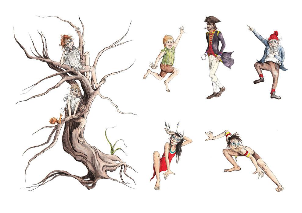 poppy_rand's tweet photo. I've been drawing characters inspired by 'Peter Pan'... http://t.co/wuUAlEXUZn #illustration #characters http://t.co/skQOk3DELV