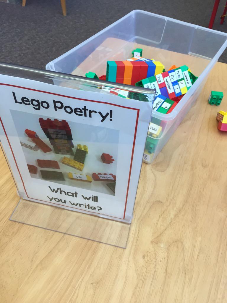 bethbasinger's tweet photo. My kids spent so much time at this table today! #AwesomeLibrary #Makerspace http://t.co/5OmQhnxpZs