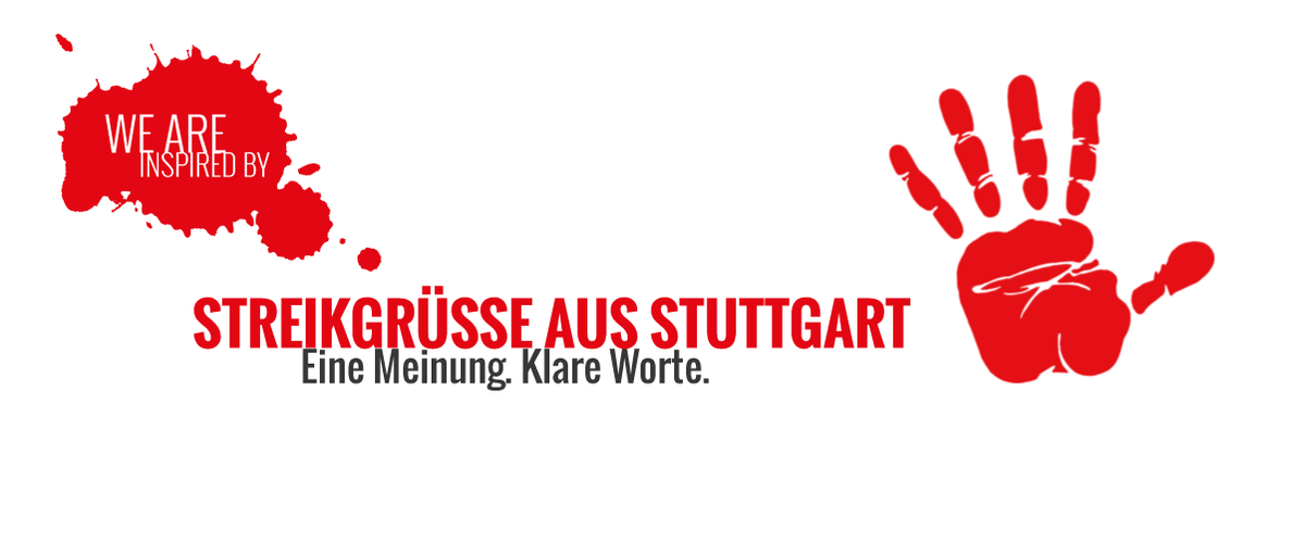 SocialVienna's tweet photo. Streikgrüsse aus Stuttgart! http://t.co/qUJgMAOlBh http://t.co/cc9Gb5BqIH
