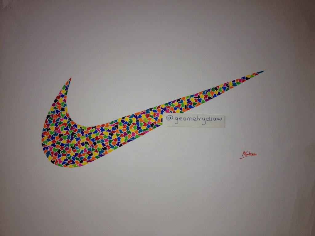 Meedogenloos tijger de begeleiding Geometry Draw on Twitter: "Dessin logo @Nike ! #nike #sport #drawing  #running #geometrydraw #dessin #multicolore #foot #tennis #rainbow #USA #RT  http://t.co/RwGjXD7olq" / Twitter