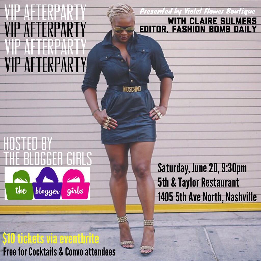 GlanceStrategy's tweet image. @_bloggergirls_ are hosts of the #VIPAfterParty with Claire of @thefashionbomb! Join us! Tix: bit.ly/partywithClaire