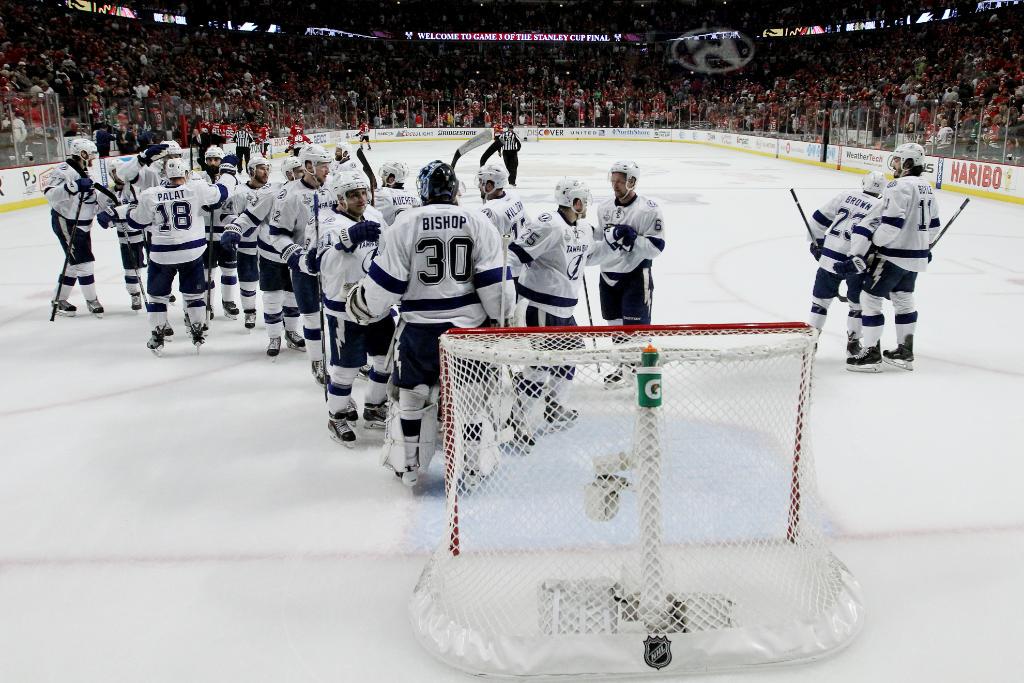 NHL's tweet photo. "This isn't over yet. It's not close to being over yet." http://t.co/oQs4csQVRt #StanleyCup http://t.co/c0O7qL6sqa