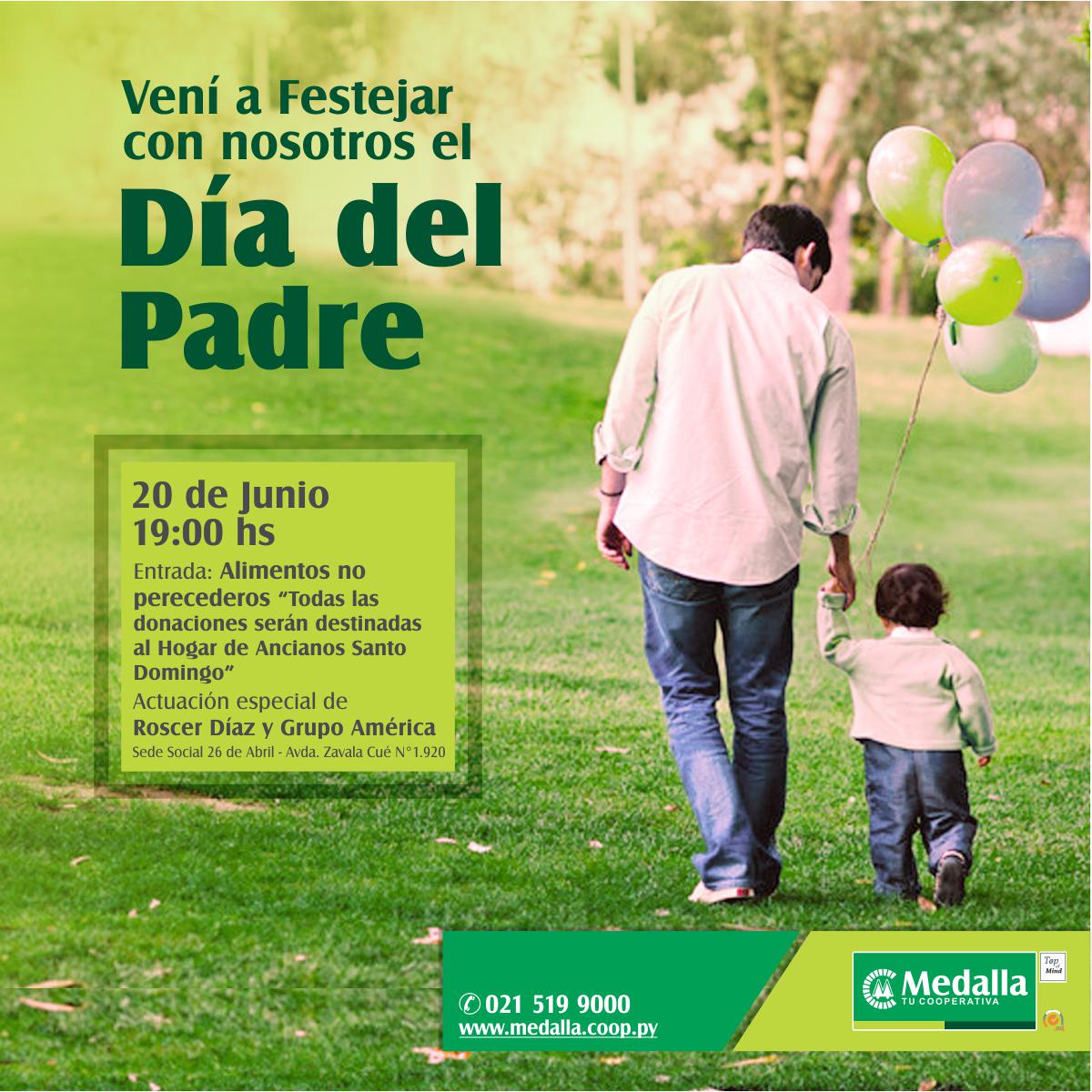 coopmedallapy's tweet image. Festival Homenaje a los Padres. Sábado 20 de junio a partir de las 19:00 en la Sede Social. ¡Te esperamos!