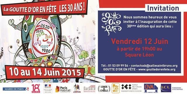 GroupementJCP's tweet photo. Evénement Goutte d'or en fête 30 ans
Du 10 au 14 Juin 2015, Au Square Léon et Parvis St Bernard ! 🎉 #fête #gouttedor http://t.co/ylZ2nL0YJt