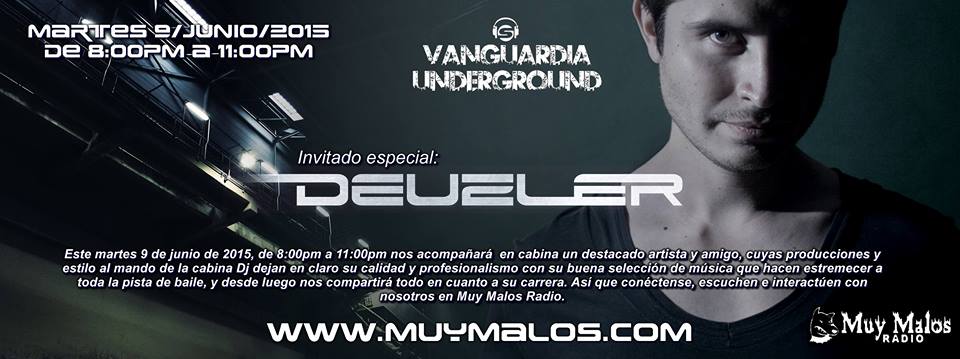 Hoy martes 9/Junio en <a href="/VanguardiaUnder/">VANG_UNDER_MUSIC</a> x <a href="/MuyMalos/">Muy Malos Radio</a>. Super Invitado ✦<a href="/DEUZLER/">DEUZLER</a>✦ 8pm-11pm, en ► muymalos.com