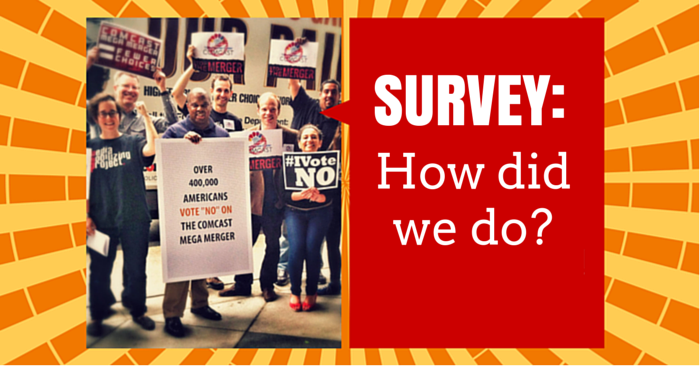 CRAdvocacy's tweet photo. Thanks for joining us to defeat the #ComcastTWC Mega-Merger! Pls take our campaign survey: http://t.co/ZdBOJzVkcy http://t.co/kxTBAN7uvr
