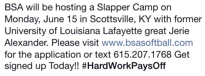 BSA Slapper Camp, June 15.
