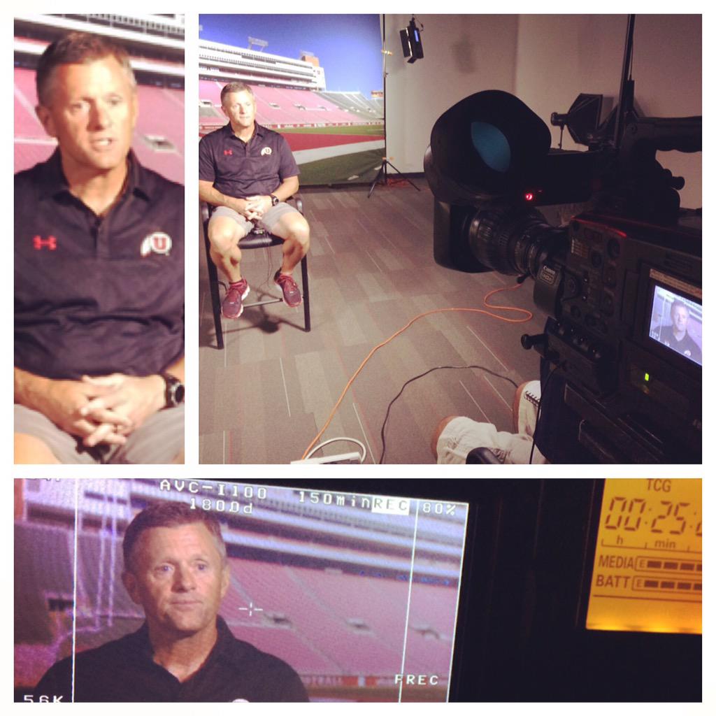 TheDrive_Crew's tweet photo. And so The Drive 2015 begins - interviewing Utah's Head Coach Kyle Whittingham. #TheDrive #UtahFootball http://t.co/r6fQ7ONv1N