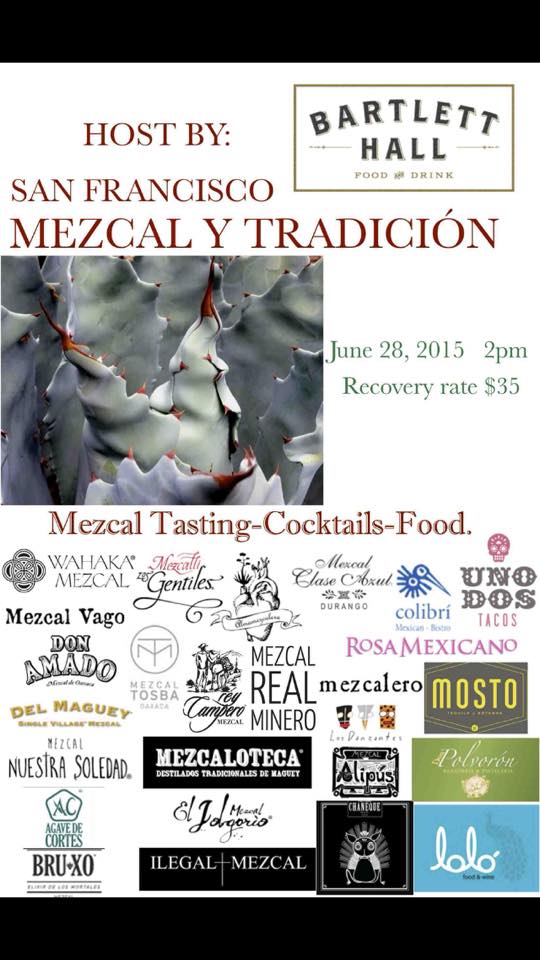 There’s a big #mezcal tasting <a href="/BartlettHallSF/">Bartlett Hall</a> June 28th details facebook.com/events/4522550…