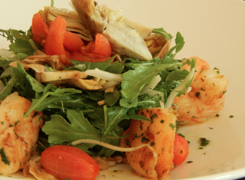 SD26NY's tweet photo. In the mood for something green? Try our grilled #shrimp &amp; farro grain #salad with arugala &amp; artichoke. http://t.co/o6VTkg8bPP