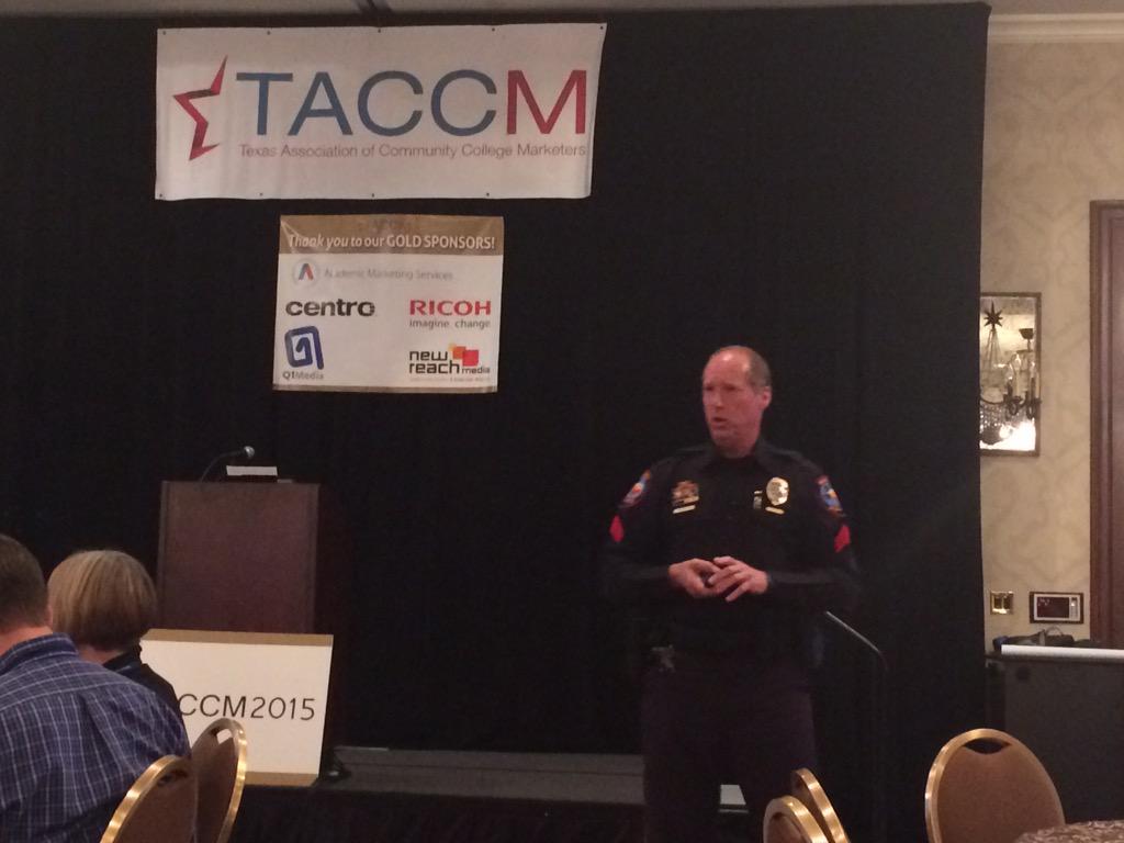 jessica_vess's tweet photo. Sgt. Patrick Swanton of Waco PD shares insight into West, TX explosion &amp; the response at Twin Peaks #TACCM2015 http://t.co/4ocklehQLr