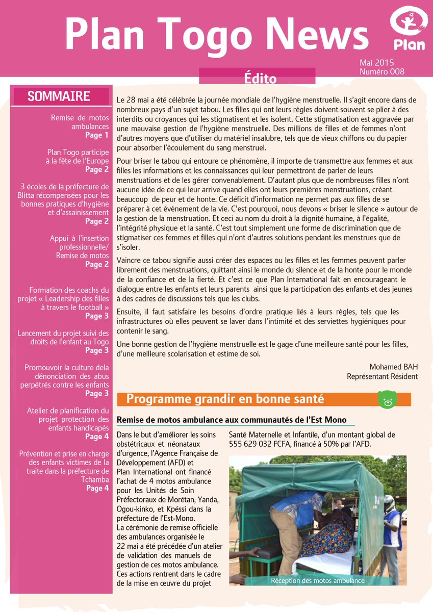 Découvrez l’édition de mai de notre magazine « Plan Togo News » ==&gt;  bit.ly/1JBvhlm