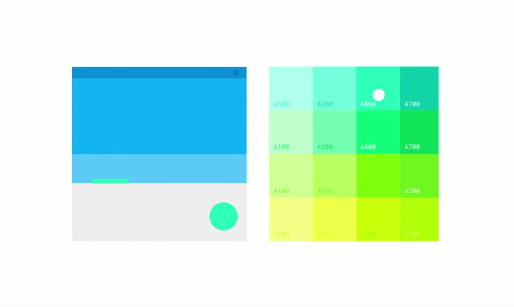 GoogleDesign's tweet photo. A little rusty on your color theory? Get your palette perfect with #materialdesign: https://t.co/KPrH7pircN http://t.co/ZDNO5d6uTM
