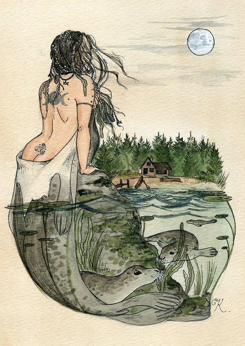 wikicreatures's tweet photo. Aunque debía esconderla bien ya que si la selkie la encontraba, volvería al mar dejando atrás a su familia http://t.co/14i3lnkRhf