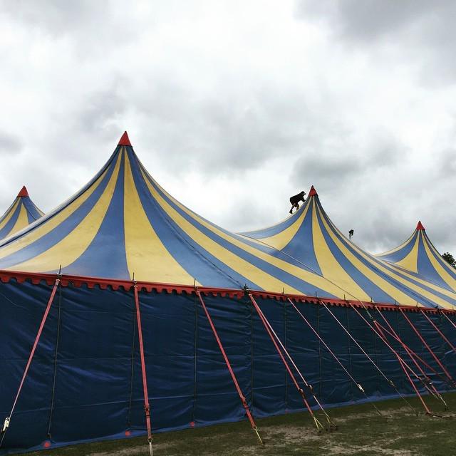 Milann's tweet photo. We built a tent today at #windmill2015. For about 1600 players. #theultimatelife http://t.co/kZZg2QBp5C http://t.co/t4oLIQ0aCz