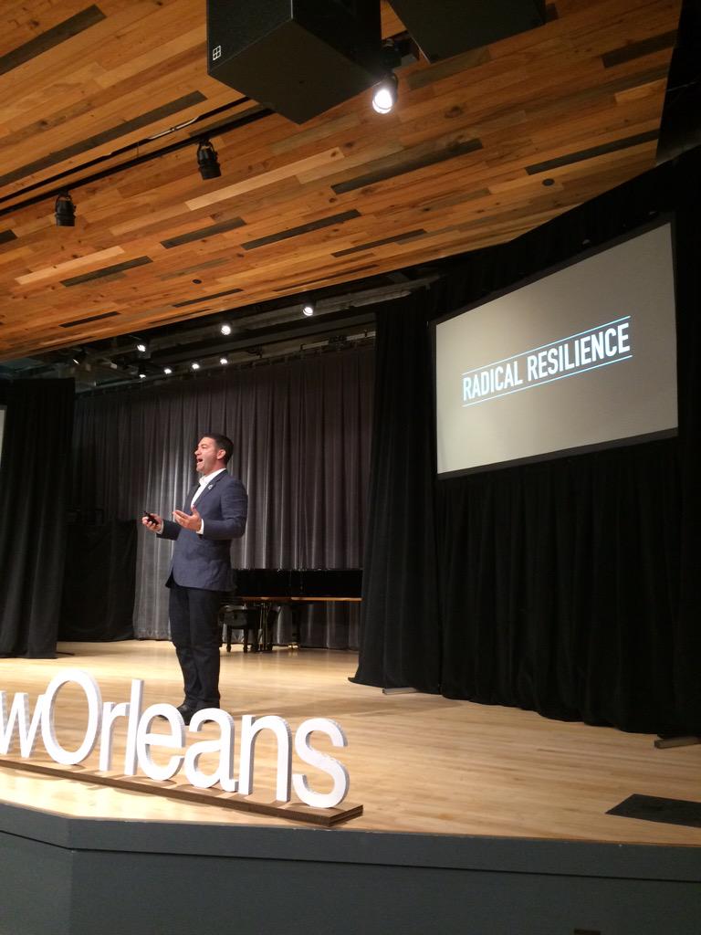 'New Orleans didn't just come back. We got crunk.' @MHechtGNO of @GNOinc #RadicalResilience #TEDxNewOrleans