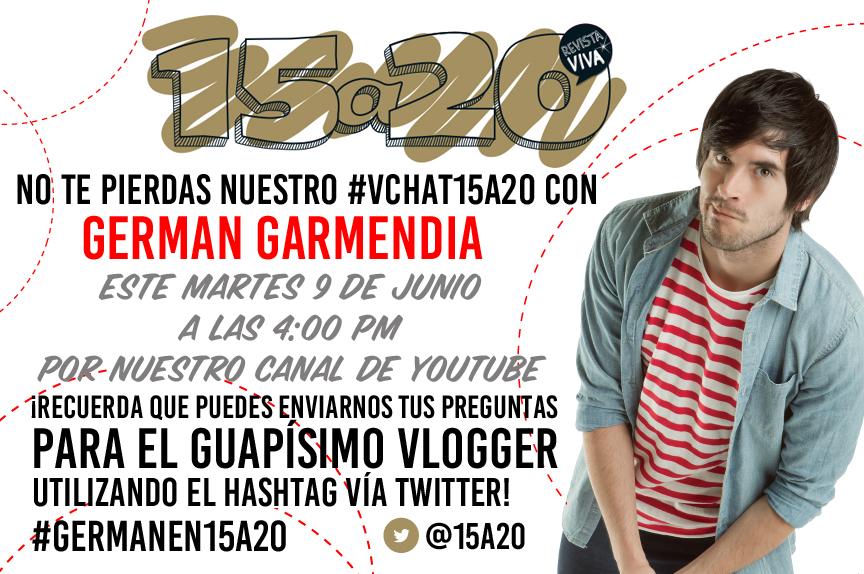 15a20's tweet photo. ¡Sintoniza nuestro #VChat15a20 con @GermanGarmendia EN VIVO! #GermanEn15a20 -> ❤ http://t.co/Ddd2Btruch http://t.co/XQonPYRHEN
