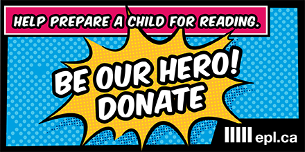 EPLdotCA's tweet photo. Don your cape &amp; be our hero! Help prepare an Edmonton child for reading. #yeg #eplhero http://t.co/4SNwCc5KHC http://t.co/qBSO74L5IV