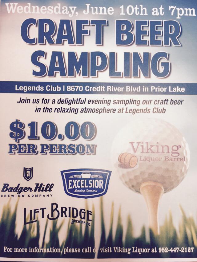 We still have tickets for tomorrow's craft beer tasting with Badger Hill, Excelsior and Lift Bridge.