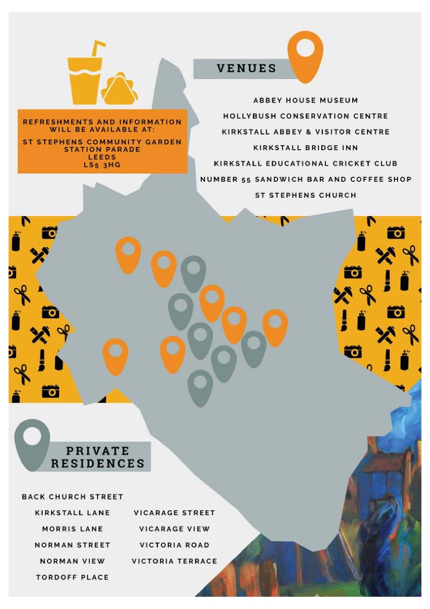 KirkstallArt's tweet photo. I'm sharing the new flyer again because it is brilliant and we like it! Take a look :) http://t.co/utpbZ1DWVo