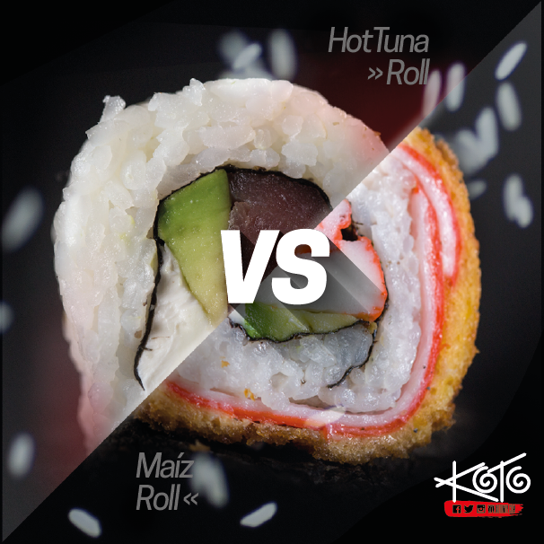 KOTO_mty's tweet photo. ¡VERSUS! Da un Retweet si tu rollo es el "HotTunaRoll" o marca como Favorito si tu rollo es el "MaízRoll"  :O http://t.co/gVBfYDxYe6