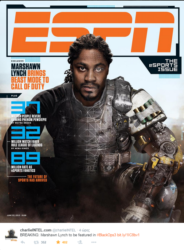 superleetleaker's tweet photo. Marshawn Lynch to be a villainous character in Black Ops 3. http://t.co/cSVljv6U28