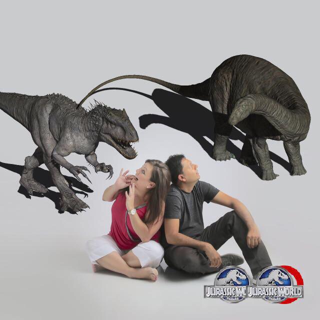 's tweet image. About to visit Jurassic World with @alyciaalvarez #dinosaurs #wearedorks #notbadforaniphoneapp