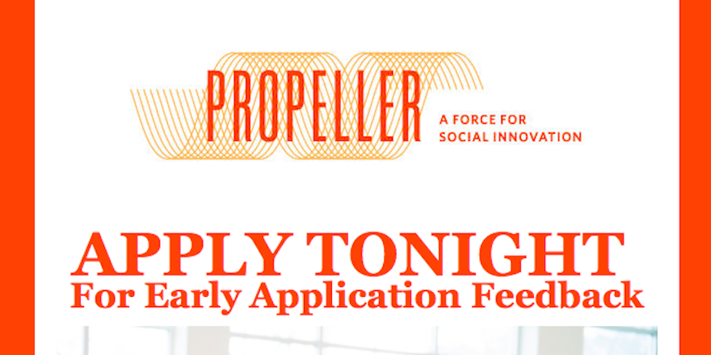 LawCultInnov's tweet photo. #Earlyfeedback applications for @GoPropeller's #Impact #Accelerator are due tonight. Info: http://t.co/AMfVTc8F42 http://t.co/9Q0250p0Vu
